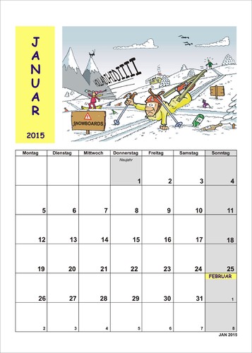 Cartoon: Kalender 2015 (medium) by JotKa tagged verlag,2015,kalender