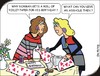 Cartoon: Birthday (small) by JotKa tagged birthday,relationship,problems,revende,anger,boyfriend,girlfriend,men,women