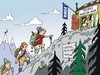 Cartoon: Geschäftsideen (small) by JotKa tagged handel und verkauf job meer berge bergsteiger surfbrett schwimmweste rettungsring almhütte urlaub sport