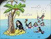 Cartoon: Nix als Pech - Only bad luck (small) by JotKa tagged pech,insel,schiffbruch,gestrandet,ozean,schiff,nonnen,zölibat,einsamkeit,enthaltsamkeit,rettungsring,männer,frauen,er,sie,liebe,leid,bart,nackt,kutte,palmen,kokosnuss,flasche,fisch,wolken,kreuz,kirche,leidenschaft,sex,rettung,island,stranded,shipwreck,oce