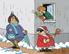 Cartoon: Nix als Pech (small) by JotKa tagged überfall räuber diebe gangster winter schnee weihnachten weihnachtsmann blumentopf kaktus männer frauen pech unglück regenschirm maske