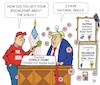 Cartoon: Trump and the virus (small) by JotKa tagged donald trump usa washinton fox news virus corona corvit 19 experts twitter facebook