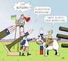 Cartoon: Und Action (small) by JotKa tagged ukraine russland usa europa putin krisen ukrainekrise nato