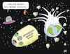 Cartoon: Weltaumtourismus (small) by JotKa tagged weltraum,all,raketen,abgase,tourimus,milliadäre,spassgesellschaft,umwelt,umweltverschutzung,klimawandel,technik,raumfahrt,massentourismus