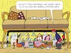 Cartoon: Wie bei Hempels (small) by JotKa tagged sofa hempels life style wohnung lebensart sprichwörter wohnzimmer fernsehen ofen wäsche kartenspiel besuch