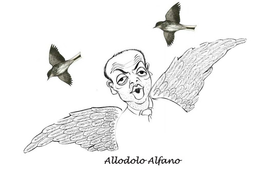 Cartoon: Allodolo Alfano (medium) by azamponi tagged berlusconi