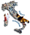 Cartoon: Dirty Dancing (small) by azamponi tagged berlusconi,italy,garbage,satire