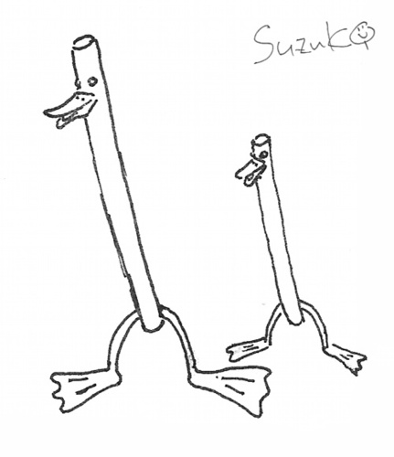 Cartoon: Stockenten (medium) by nbk11 tagged stockente,ente,scribble