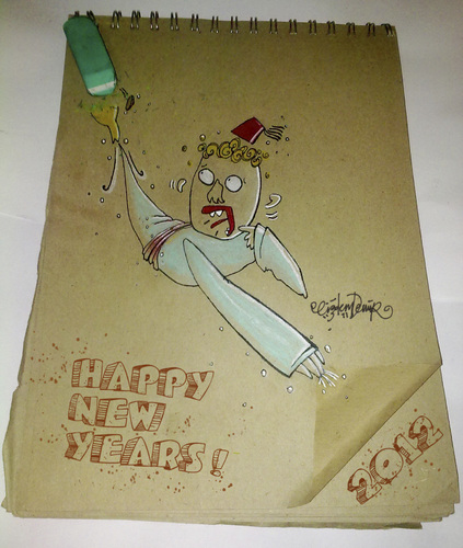 Cartoon: HAPPY NEW YEARS! (medium) by CIGDEM DEMIR tagged years,new,happy