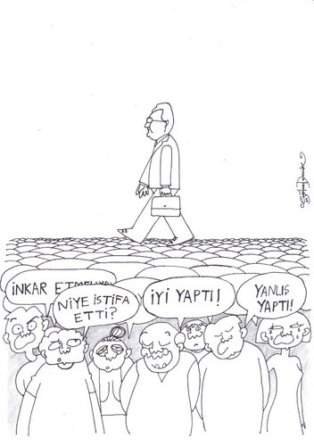 Cartoon: Istifa sonrasi (medium) by CIGDEM DEMIR tagged deniz,baykal,resignation,party,politics,turkey