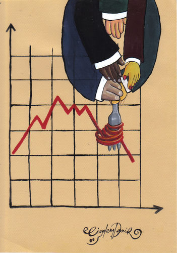 Cartoon: Postponing the crisis (medium) by CIGDEM DEMIR tagged crisis,money,economy,business