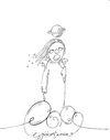 Cartoon: ONE LINE FOR THE WORLD (small) by CIGDEM DEMIR tagged world,one,line,angel,saturn
