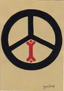 Cartoon: PEACE! (small) by CIGDEM DEMIR tagged peace war humanity people black red logo
