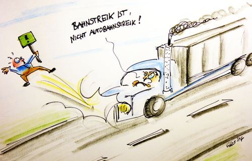 Cartoon: Bahnstreik (medium) by Eggs Gildo tagged gdl,bahn,bahnstreik