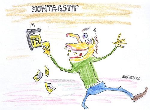 Cartoon: Montagstip (medium) by Eggs Gildo tagged freitag,montag