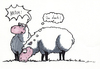 Cartoon: imperative Tierlaute (small) by bertgronewold tagged schafe,mähen