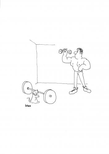 Cartoon: Bodybuilding (medium) by Frank Hoffmann tagged braver,hund,