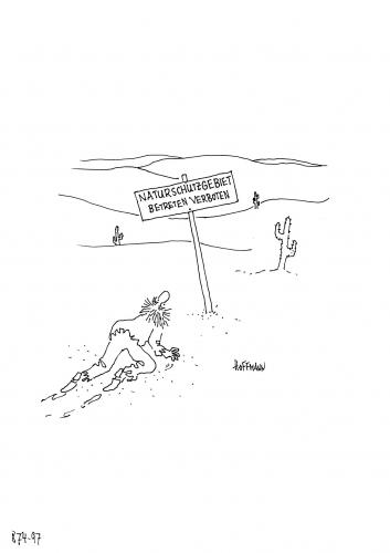 Cartoon: Naturschutzgebiet (medium) by Frank Hoffmann tagged no,tag,