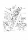 Cartoon: Exhibitionist (small) by Frank Hoffmann tagged rolltreppe,