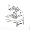 Cartoon: Eating (small) by Babak Mo tagged cartoon,babakm