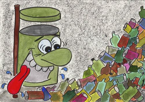 Cartoon: Hungry for Waste (medium) by Marcello tagged müll,waste,garbagge