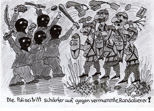 Cartoon: sharp police (medium) by Marcello tagged police