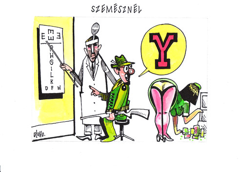 Cartoon: Eye specialist (medium) by Dluho tagged ophthalmology