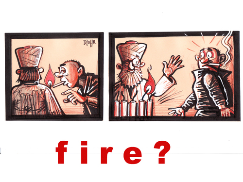 Cartoon: FIRE (medium) by Dluho tagged fire