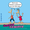Cartoon: lexatoon Gendern (small) by lexatoons tagged lexatoon fälle schwimmen weg gendern dativ genitiv rechtschreibung reform grammatik