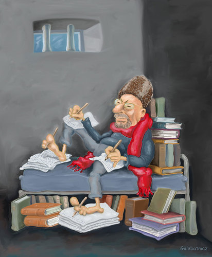 Cartoon: Yalcin KUCUK (medium) by Gölebatmaz tagged turkey,hapis,aydin,gazeteci,sanat,akp,dikkatator,tayyip