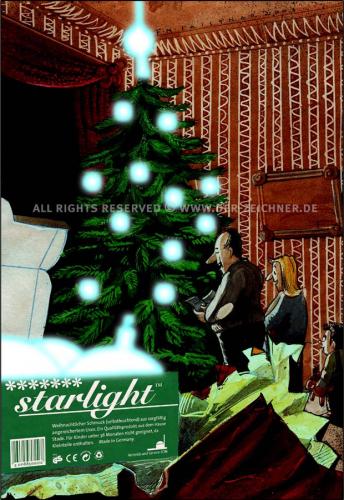 Cartoon: starlights (medium) by wwwder-Zeichnerde tagged uran,radioactivity,ökologie,radioaktiv,leistner,weihnachten,familie,