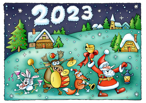 Cartoon: 2023 (medium) by kurtu tagged 2023,2023