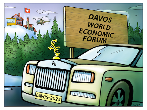 Cartoon: Davos2023 (medium) by kurtu tagged davos2023