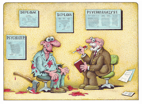 Cartoon: Der Patient (medium) by kurtu tagged der,patient,der,patient