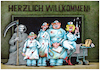 Cartoon: willkommen! (small) by kurtu tagged pandemie