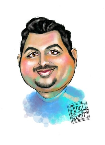Cartoon: my art work (medium) by Amal Samir tagged caricaturist,drawings,painting,portrait