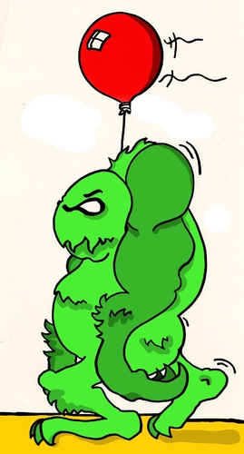 Cartoon: monster (medium) by talbiez tagged monster,ballon,grn