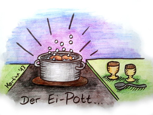 Cartoon: der Ei-Pott... (medium) by martinchen tagged ei,eier,pott,topf,ipod