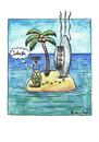 Cartoon: einsame Insel... (small) by martinchen tagged alien,insel