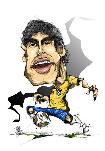 Cartoon: kaka (medium) by cakBOY tagged kaka,brazil,futball,caricature,sport,world,cup