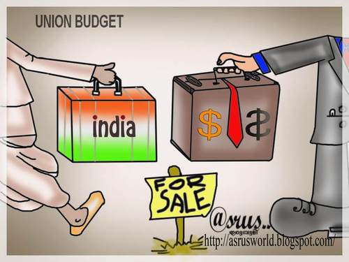 Cartoon: the union budget of india (medium) by asrus tagged india,budget