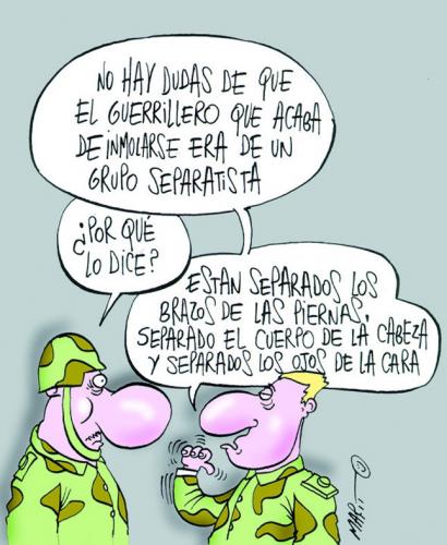 Cartoon: MAS SEPARATISTA IMPOSIBLE (medium) by Mario Almaraz tagged dos,soldados