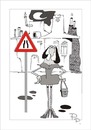 Cartoon: Traffic sign (small) by paraistvan tagged traffic sign woman