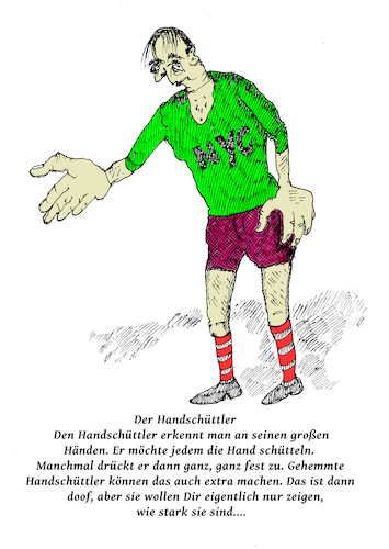 Cartoon: Der Handschüttler (medium) by Marbez tagged handschüttler,schüchtern,fest