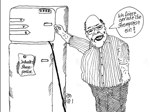 Cartoon: Einfrieren der Strompreise (medium) by Marbez tagged strompreise,einfrieren,dauer