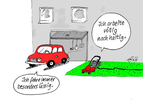 Cartoon: Fahr lässig und nachhaltig (medium) by Marbez tagged fahr,lässig,haltig
