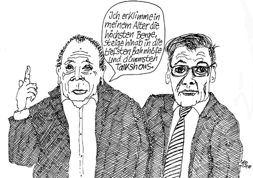 Cartoon: Geissler und Jauch (medium) by Marbez tagged talk,laber,gerede