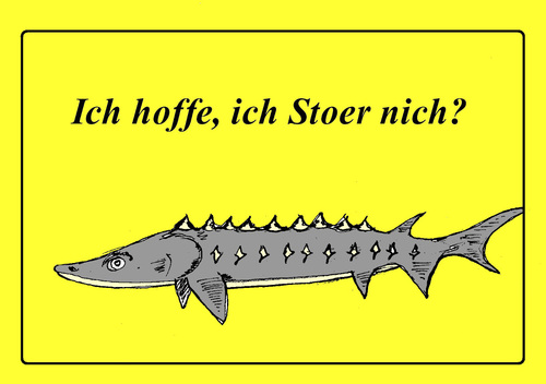 Cartoon: Ich hoffe ich Stoer nich (medium) by Marbez tagged stoer,störungen,gestört,ich