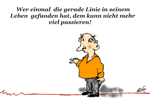 Cartoon: Linie im Leben (medium) by Marbez tagged linie,leben,findung