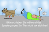 Cartoon: Schieben des Tieres (small) by Marbez tagged hund,schieben,spaziergang